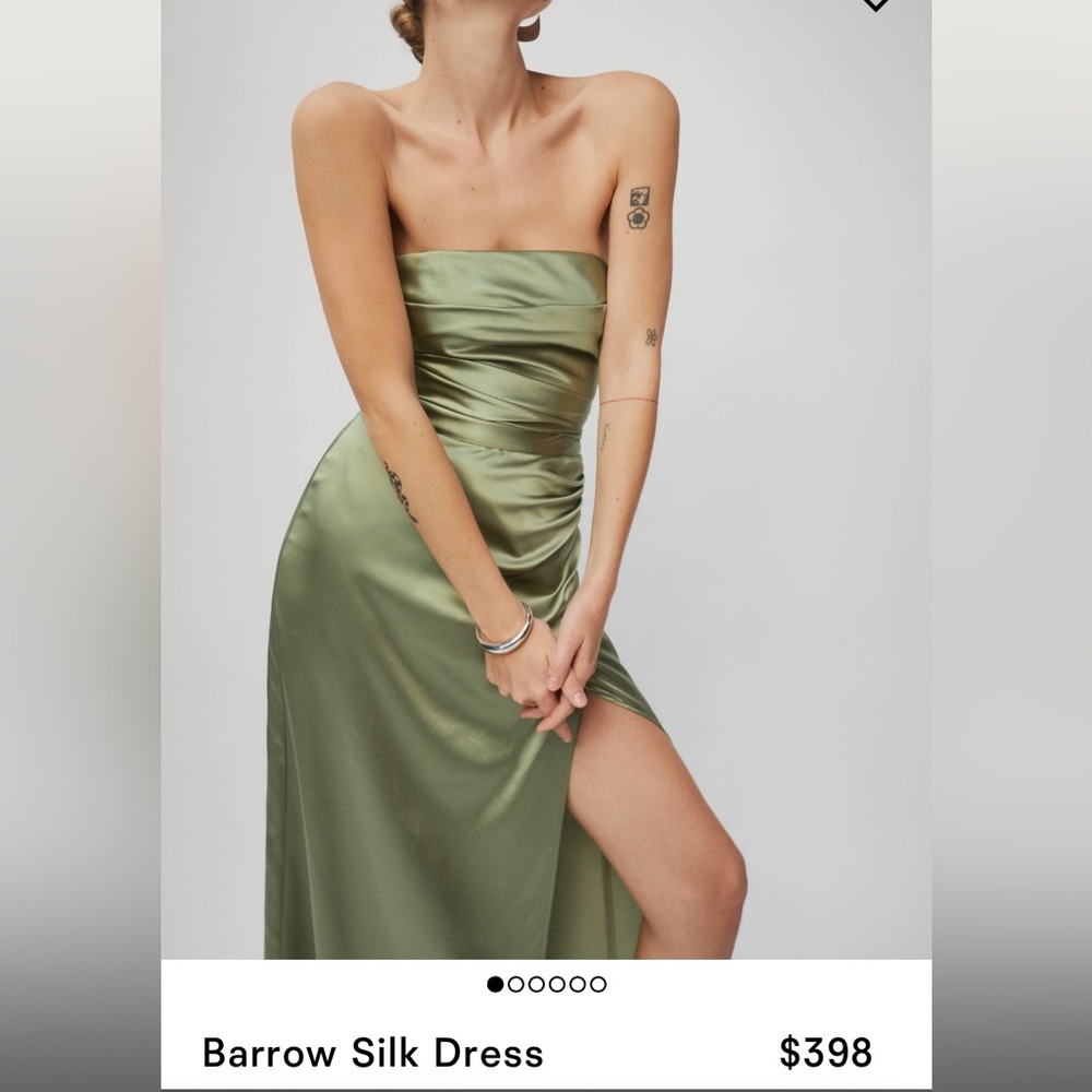 Reformation Barrow Silk Dress